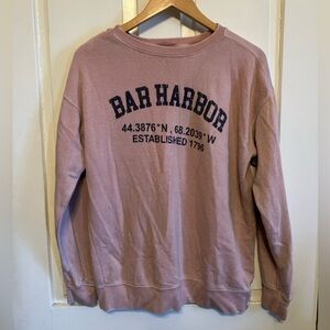 Bar Harbor Pink Pullover Sweatshirt